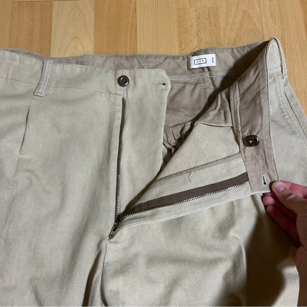 AYR The Pal Wide Leg Trouser in‎ Beige Tan 36x30